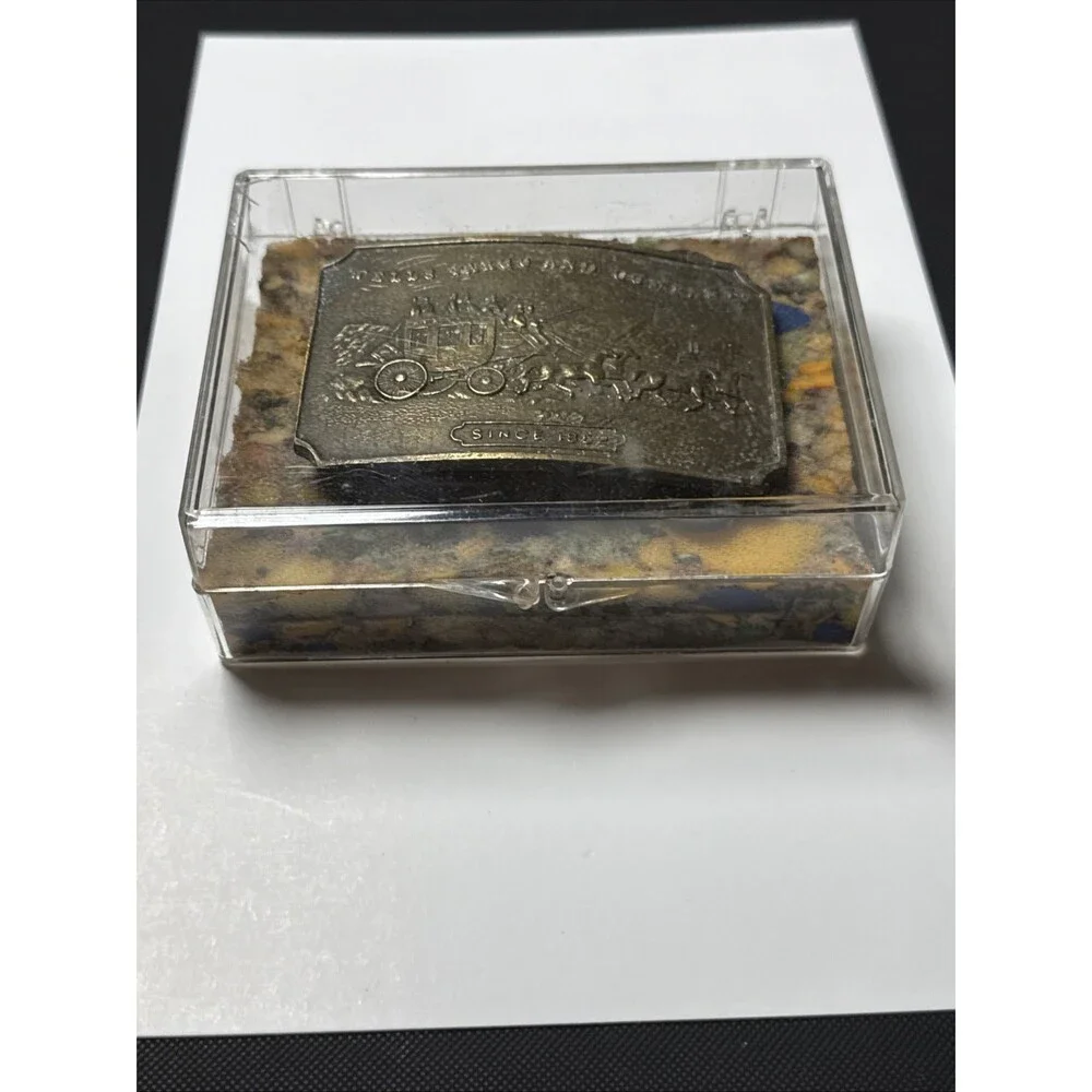 Wells Fargo Stagecoach Western Cowboy Vintage Belt Buckle Tiffany New York 1852